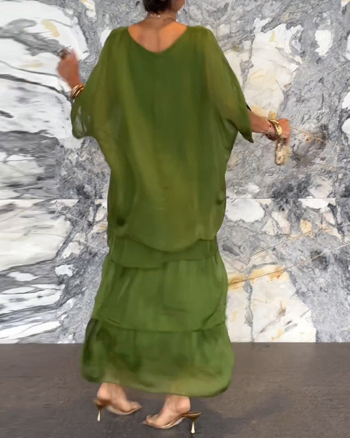 Morgan™ | Layered Green Maxi Dress