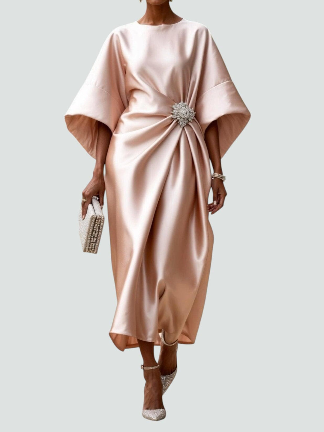 Albertine | Elegant Long Satin Dress