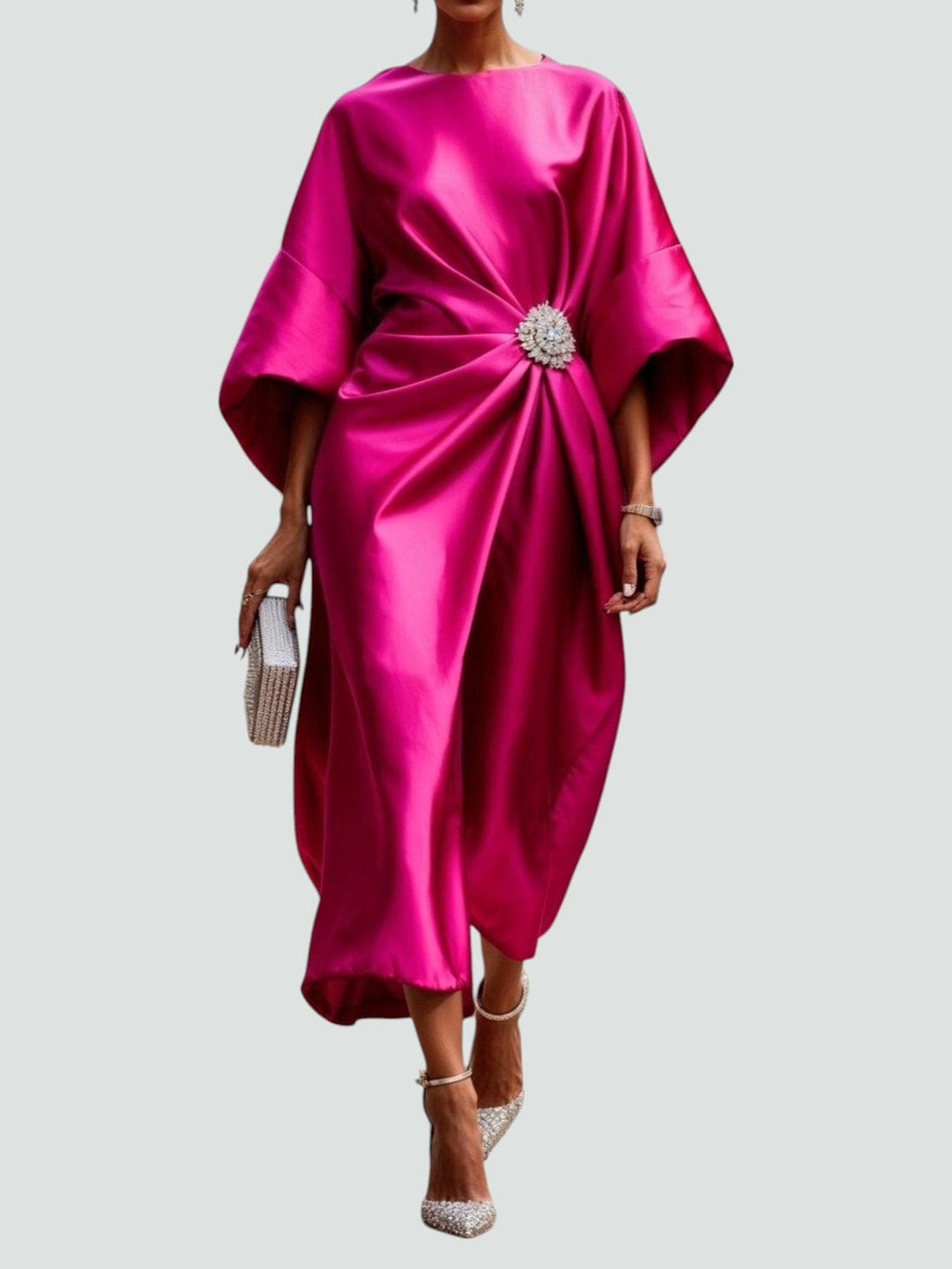 Albertine | Elegant Long Satin Dress
