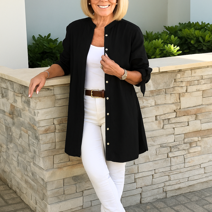 Louise™ | Elegant shirt blouse with bow sleeves