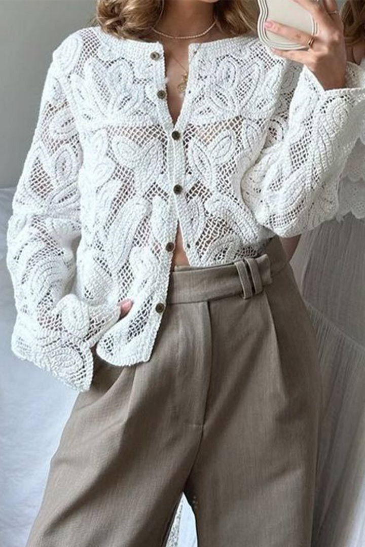 AMANI – CASUAL DAILY HOLLOW OUT BUTTONED OUTERWEAR