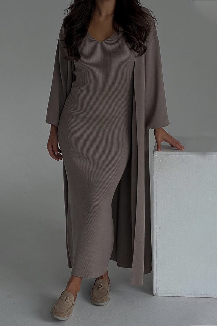 MILENA – CASUAL O-NECK LONG SLEEVE TWO-PIECE SET