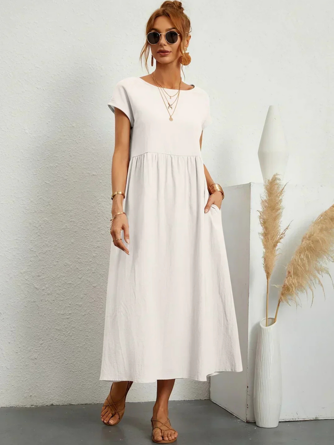 Jessica™ | Elegant Round Neck Dress