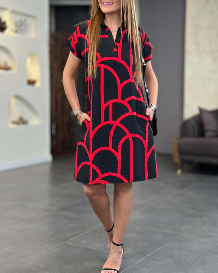 Emy | Stylish Graphic Print Dress