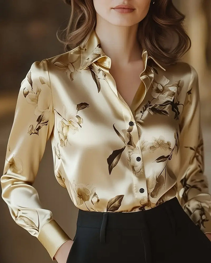 Retro Floral Print Shirt