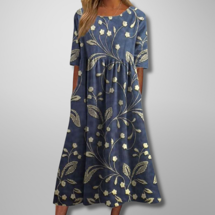 Lily | Comfortable Loose-Fit Floral Dress