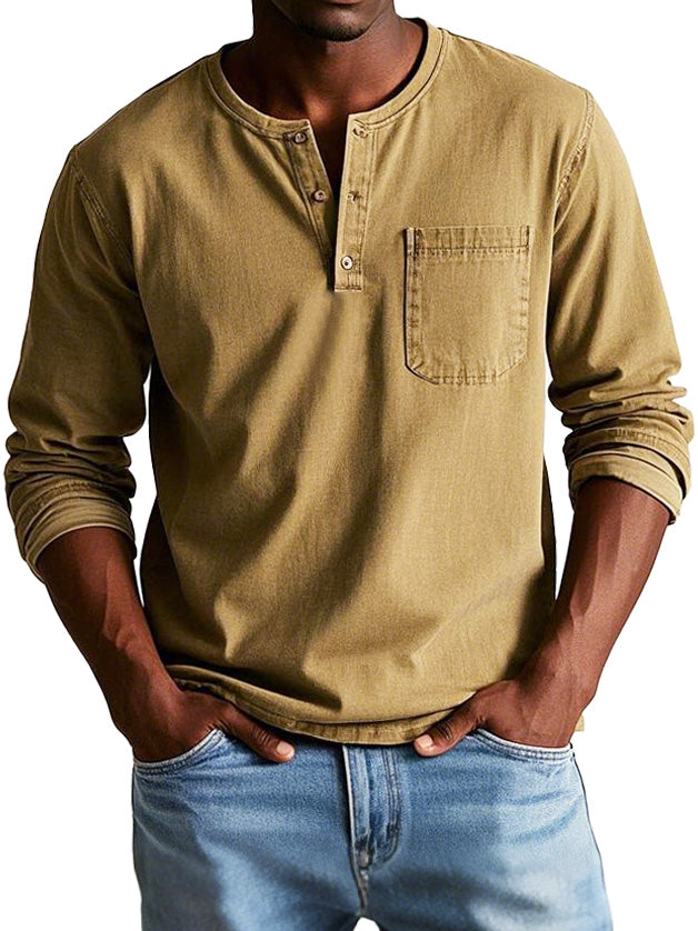 Lucas | Casual Henley Long-Sleeve Shirt