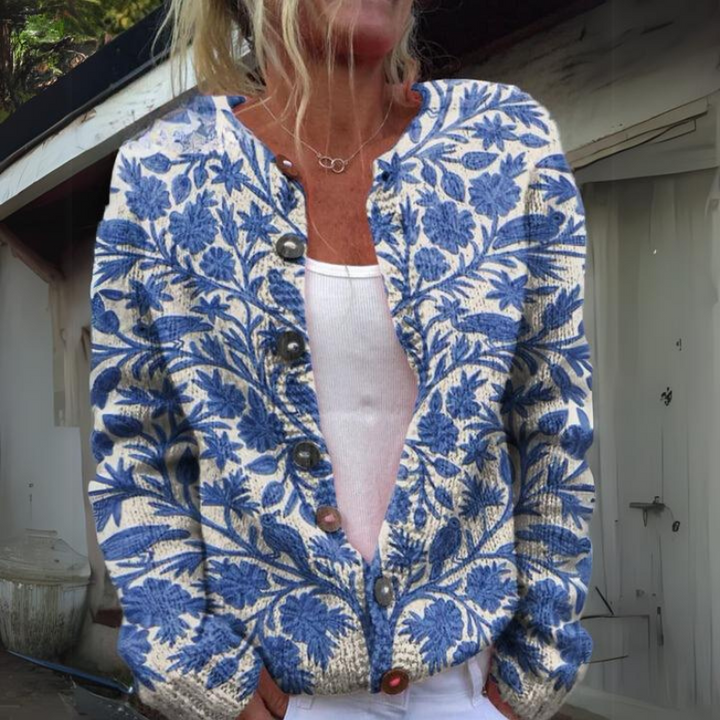 Talia™ - Warm and beautiful cardigan with floral print