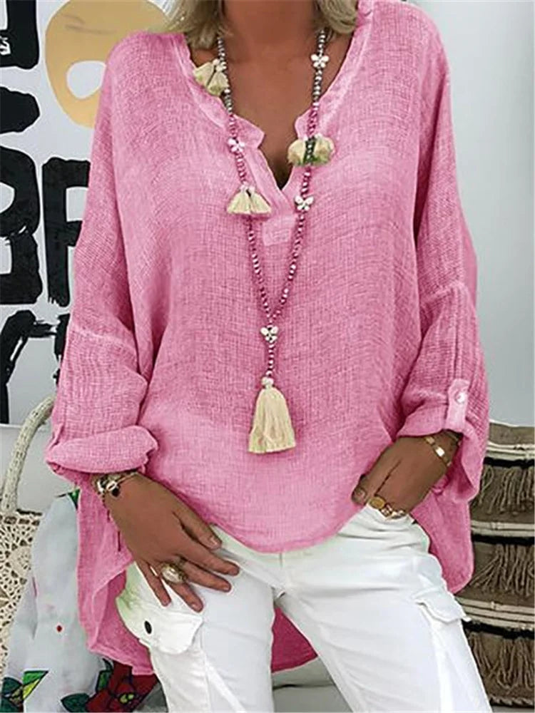 ADIRA – BASIC SOLID LONG SLEEVE SHIRT