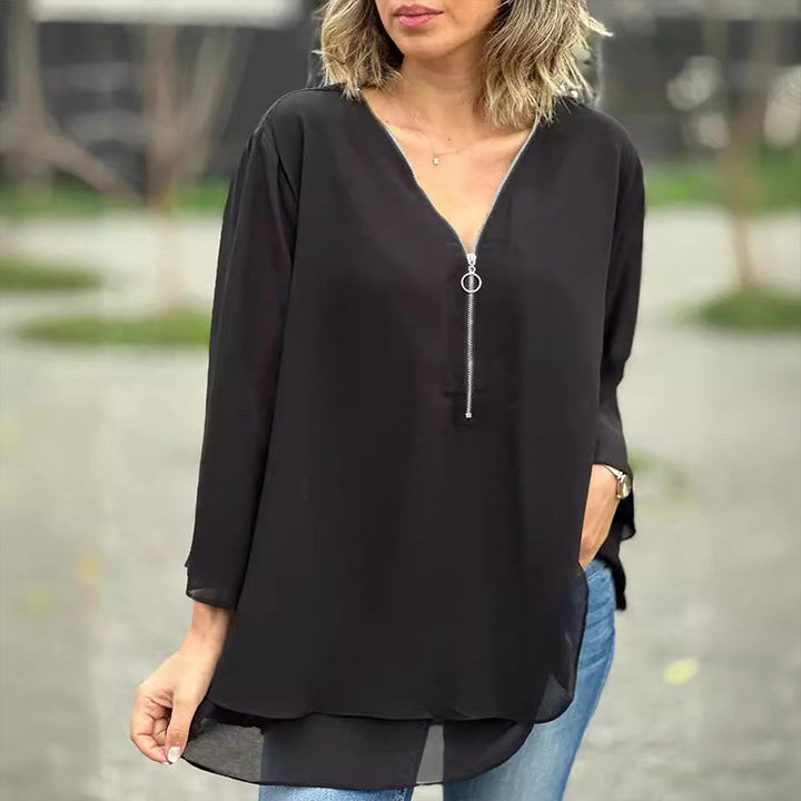 Lauren | Stylish V-Neck Bell Sleeve Top