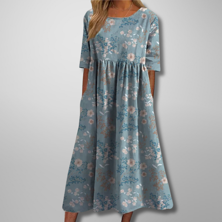 Lily | Comfortable Loose-Fit Floral Dress