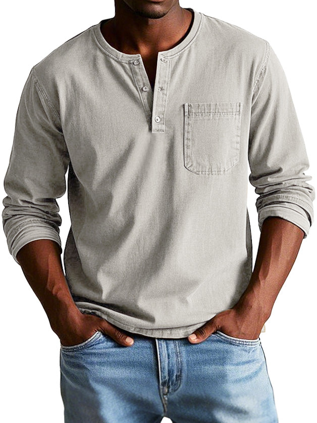 Lucas | Casual Henley Long-Sleeve Shirt