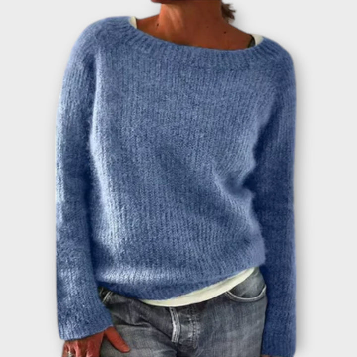 VENALARAE – SOLID COLOR KNIT SWEATER