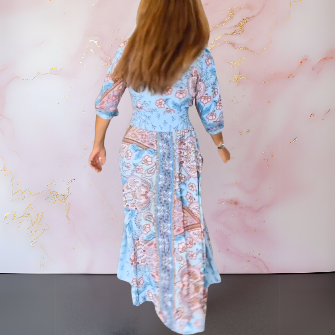 Sarah™ | Elegant summer dress with V-neck