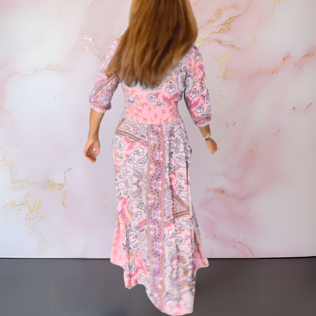 Sarah™ | Elegant summer dress with V-neck