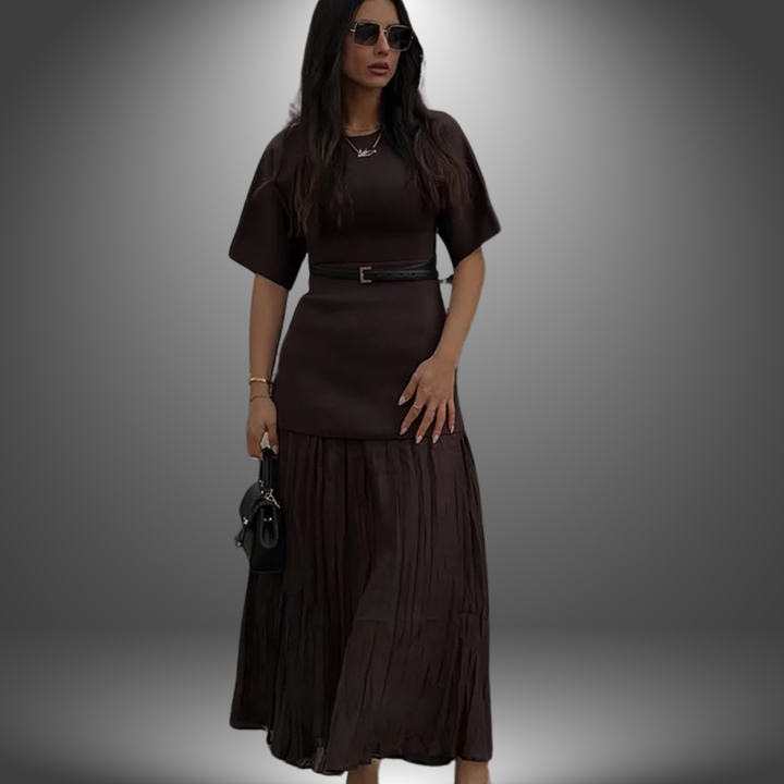 Claudia | Elegant Belted Maxi Dress
