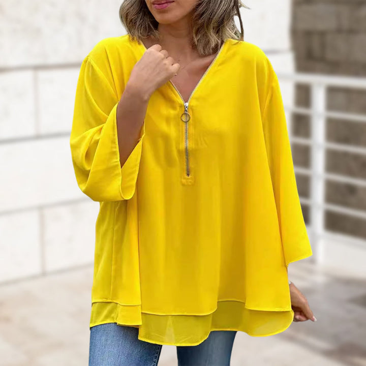 Lauren | Stylish V-Neck Bell Sleeve Top