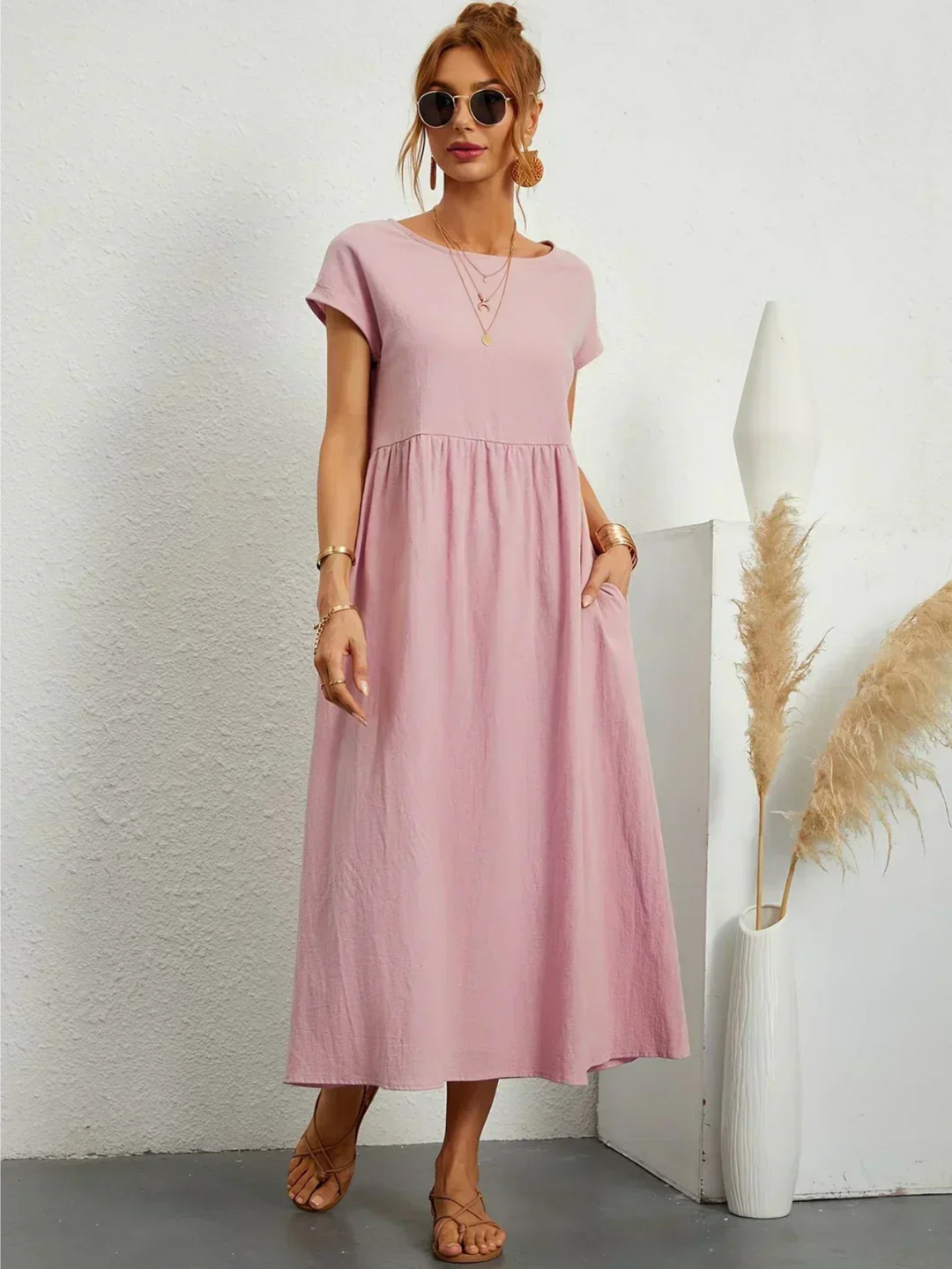 Jessica™ | Elegant Round Neck Dress