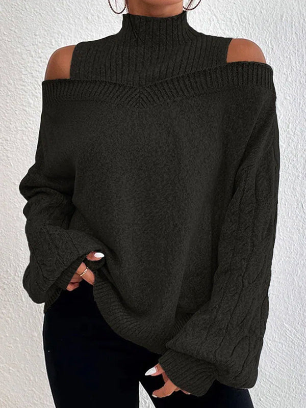Bonnie - Off-Shoulder Cutout Sweater