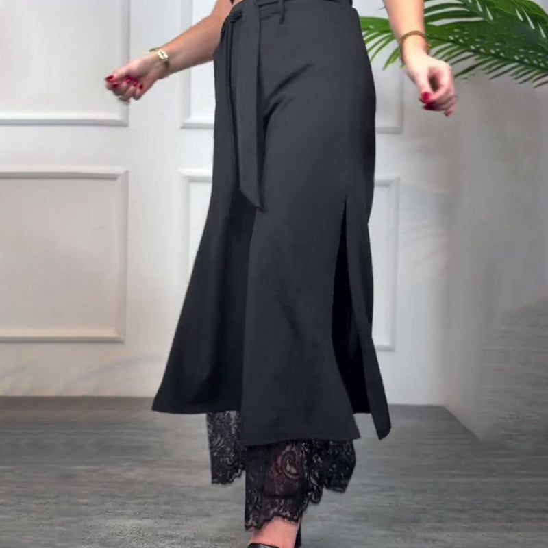Angélique | Chic Lace Fluid Pants