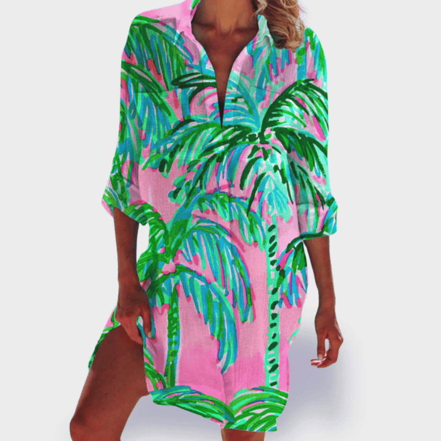 Tessa – Vibrant Summer Print Shirt