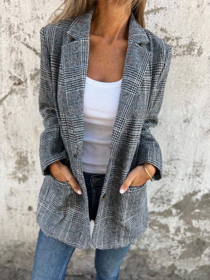 Flaire™ | Checkered Winter Blazer