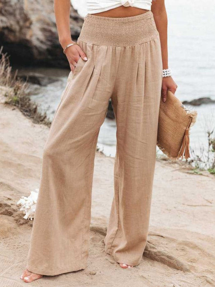 THALIORA – REMI WIDE-LEG LINEN TROUSERS