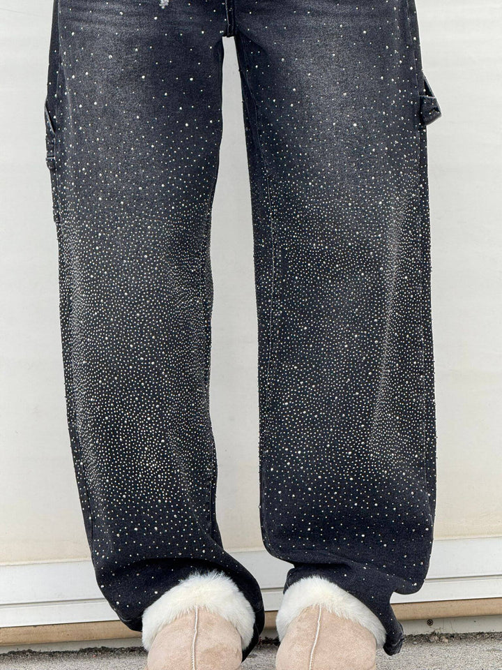 Victoria - High-Waist Glitter Jeans