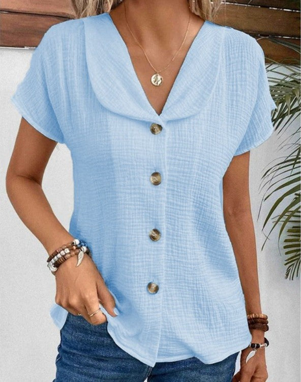 Ellen | Stylish Button-Down Collared Top