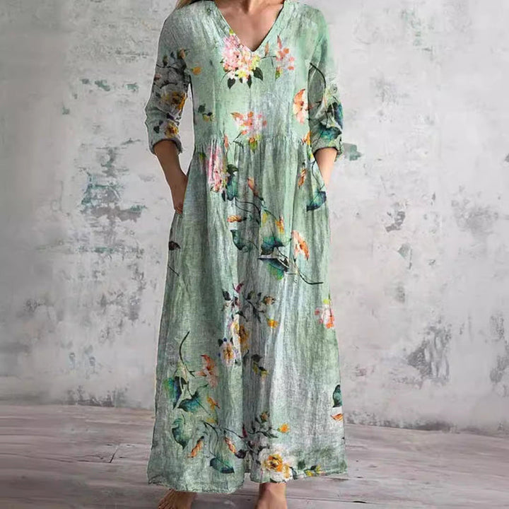 Sofia | Elegant Comfortable Floral Maxi Dress