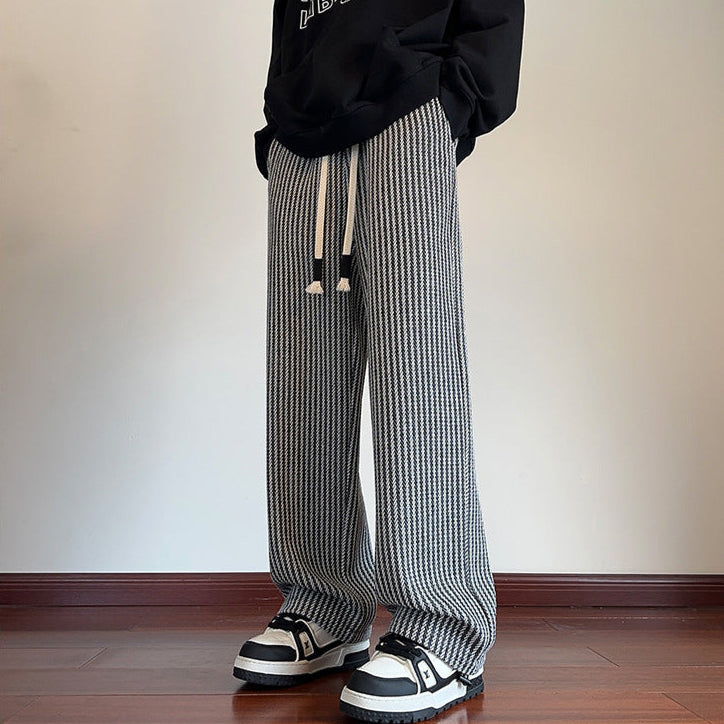 XAVIERA – MODERN HERRINGBONE RELAXED SWEATPANTS