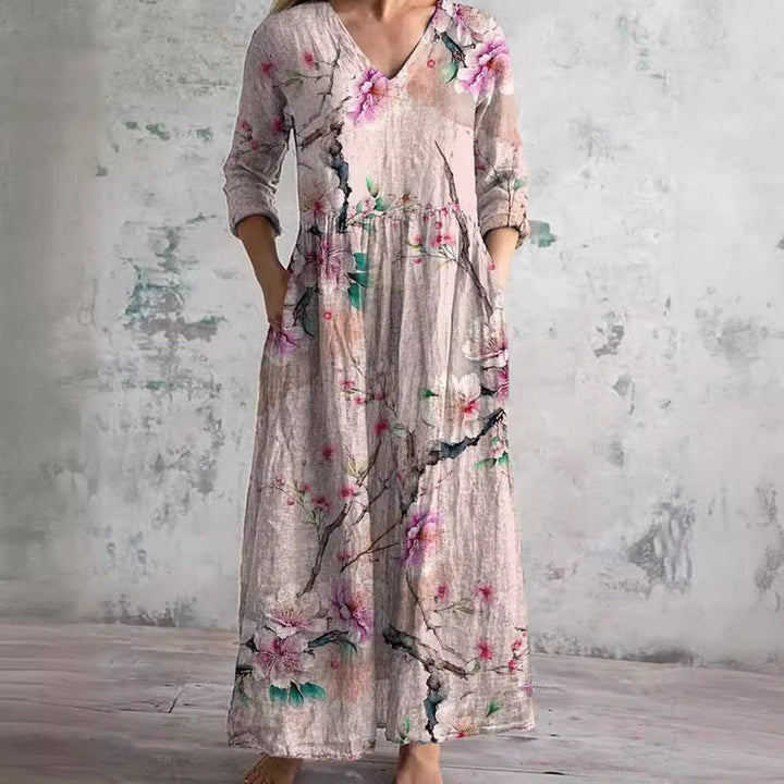 Sofia | Elegant Comfortable Floral Maxi Dress