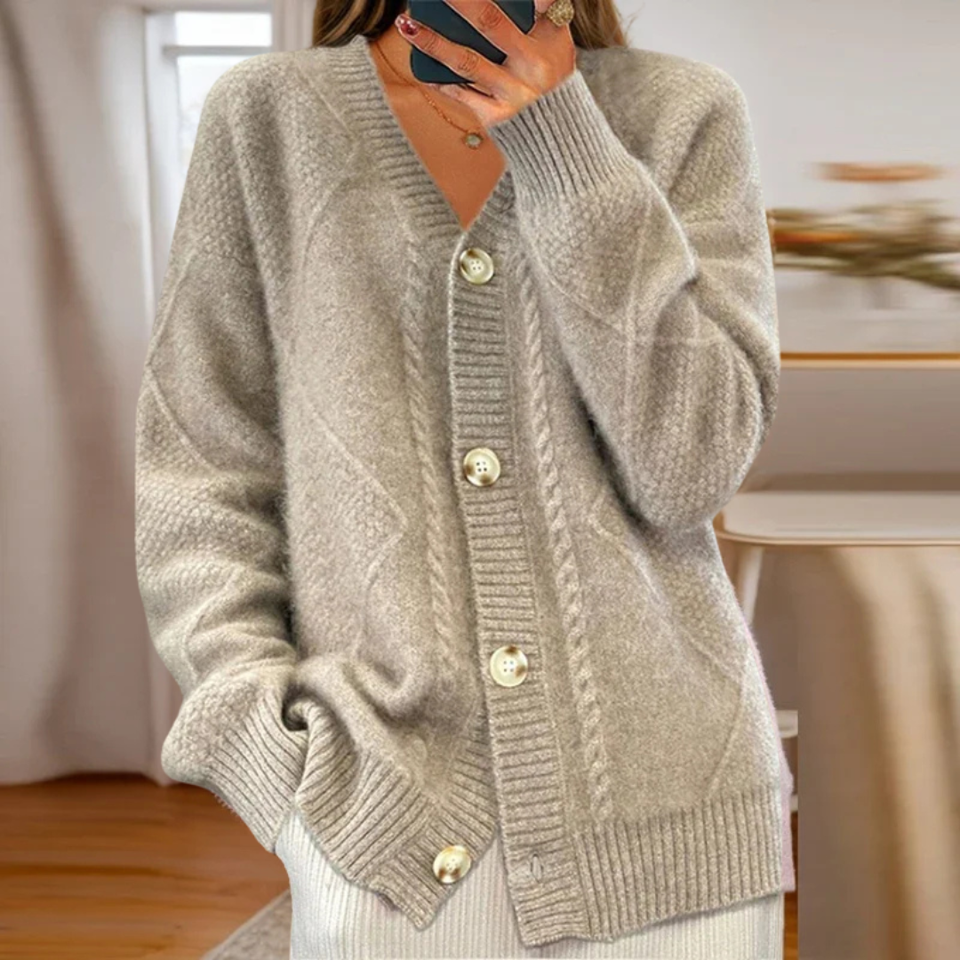 ELIONYSSE – CABLE-KNIT CARDIGAN
