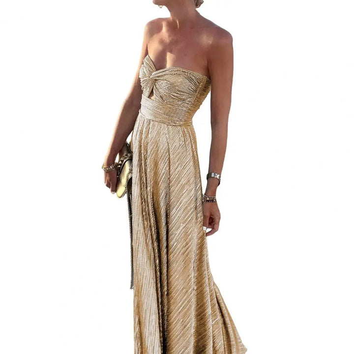 Victoria | Elegant Strapless Maxi Dress