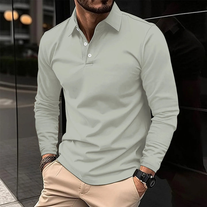 Ethan - Casual Long-Sleeved Polo