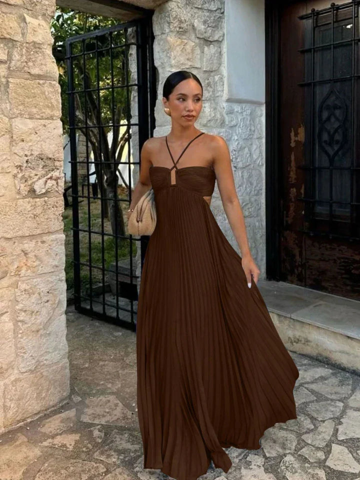 Nina | Stylish Pleated Maxi Dress