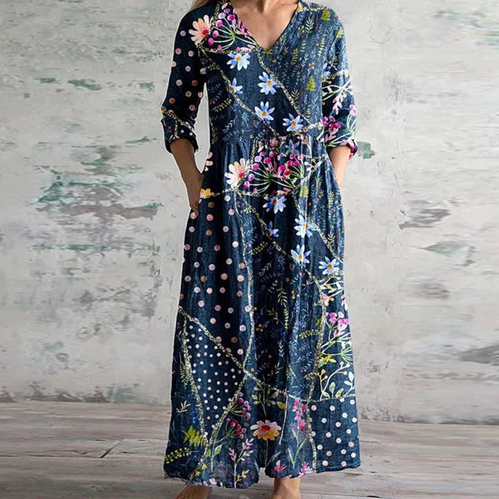 Sofia | Elegant Comfortable Floral Maxi Dress