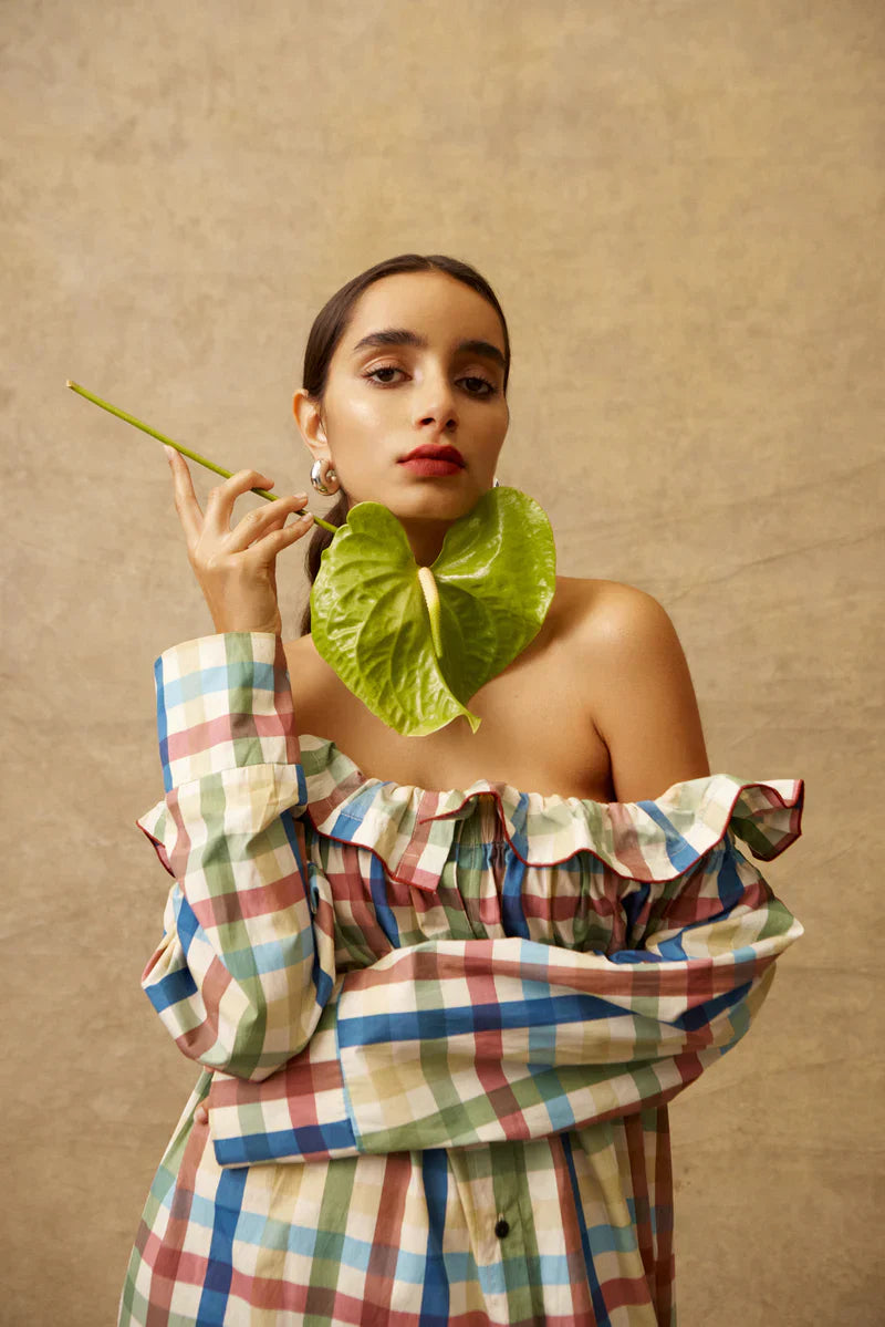 Off-Shoulder Ruffle Maxi Dress