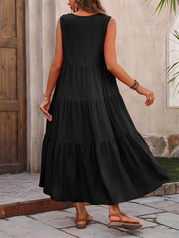 Gabriella | Flared Long Dress for Summer Style