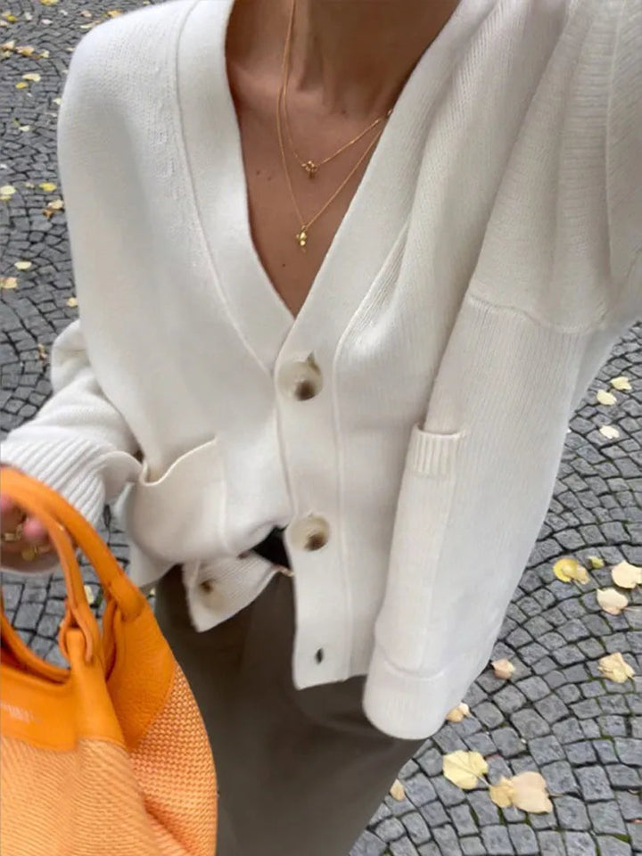 Zoe - Elegant V-Neck Cardigan