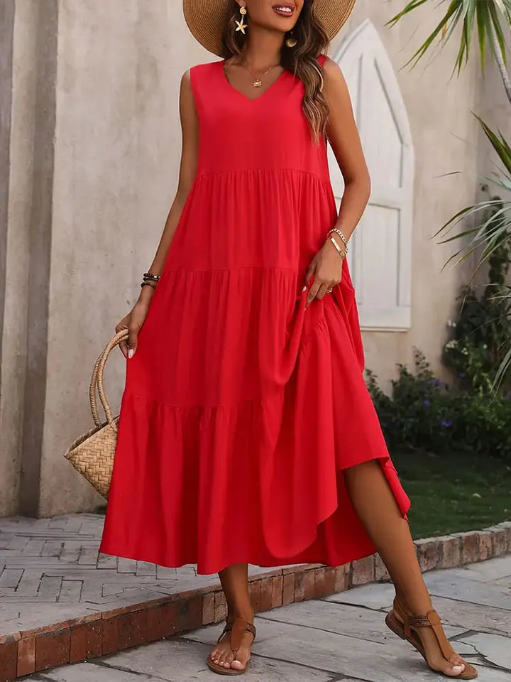 Gabriella | Flared Long Dress for Summer Style