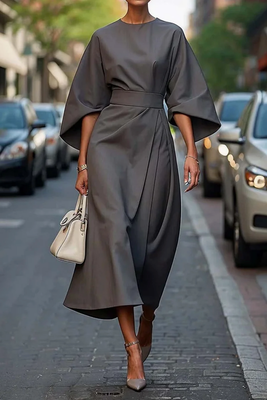 Sophia | Stylish Elegant  Wrap Midi Dress