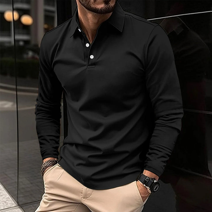 Ethan - Casual Long-Sleeved Polo