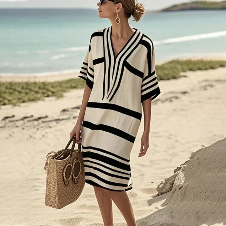 Enrica | Flowing striped dress