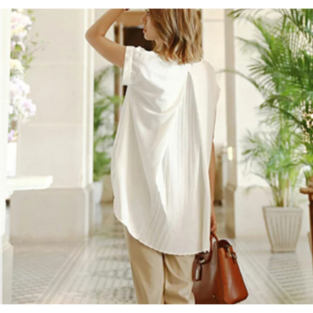 ESTRID - STYLISH SHORT SLEEVE PATCHWORK T-SHIRT