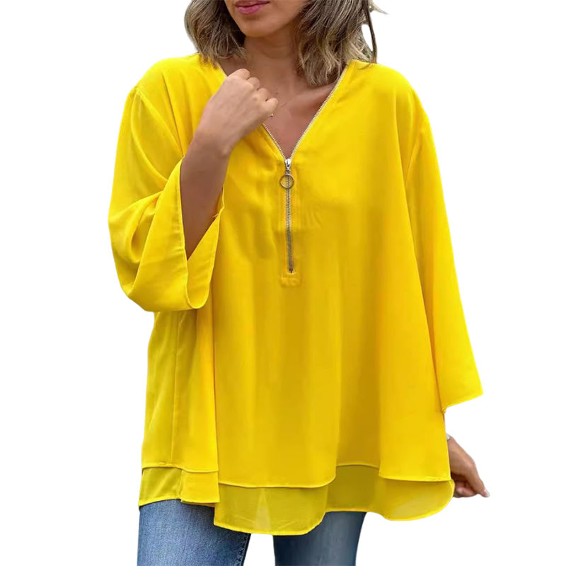 Lauren | Stylish V-Neck Bell Sleeve Top