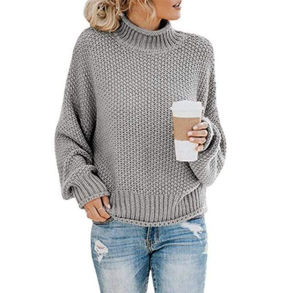 ZEVANYA – LOOSE KNIT PULLOVER SWEATER WITH EFFORTLESS STYLE