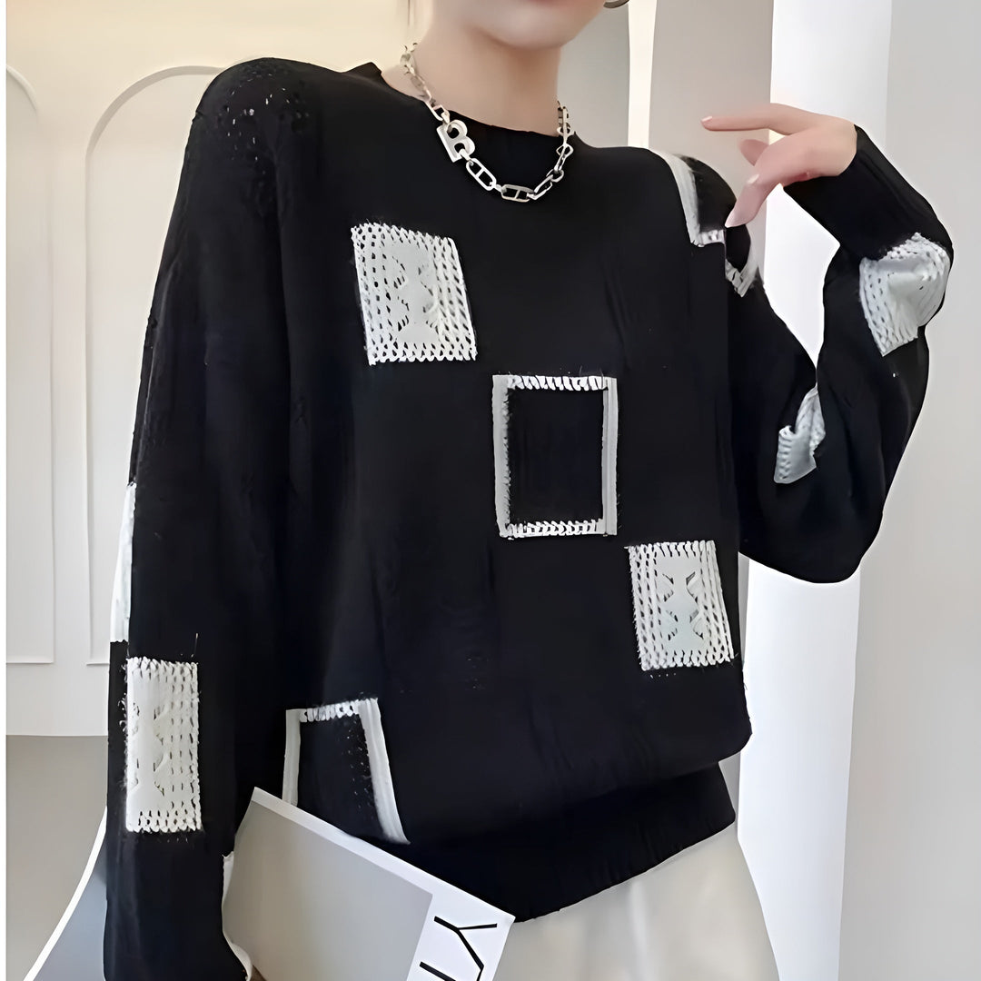 Britte™ | Women's Geometric Knitted Sweater