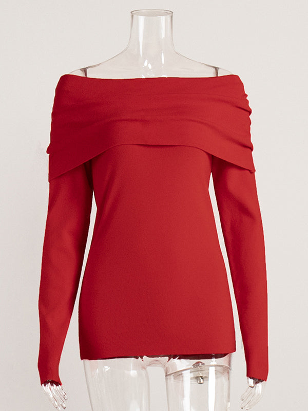 Erica - Off-Shoulder Elegance Sweater