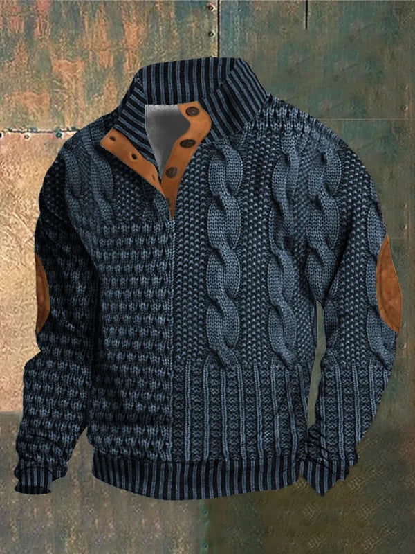 NOVA – PATTERNED COZY KNIT SWEATER FOR MEN